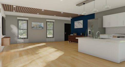 rendered image of accessible SDA kitchen and modern appliances